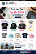 All around the world tees crossbody bags